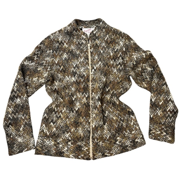 VIntage Women's Zigzag Pattern Jacket - Picture 1 of 7